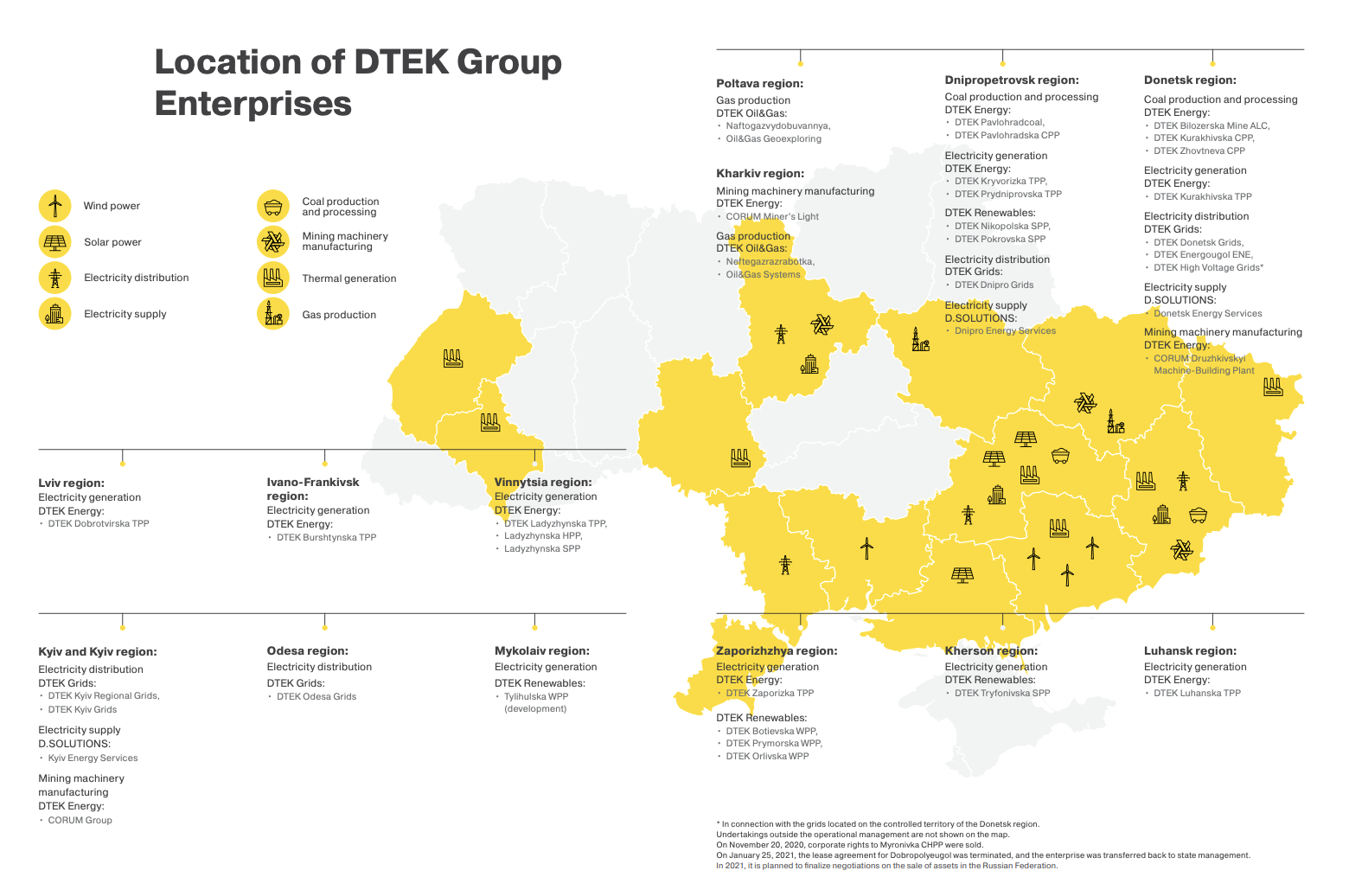 Location of DTEK Group Enterprises
