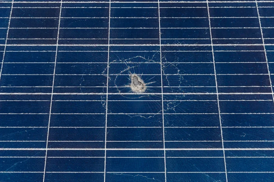 Tryfonivska SPP, solar panels, restoring