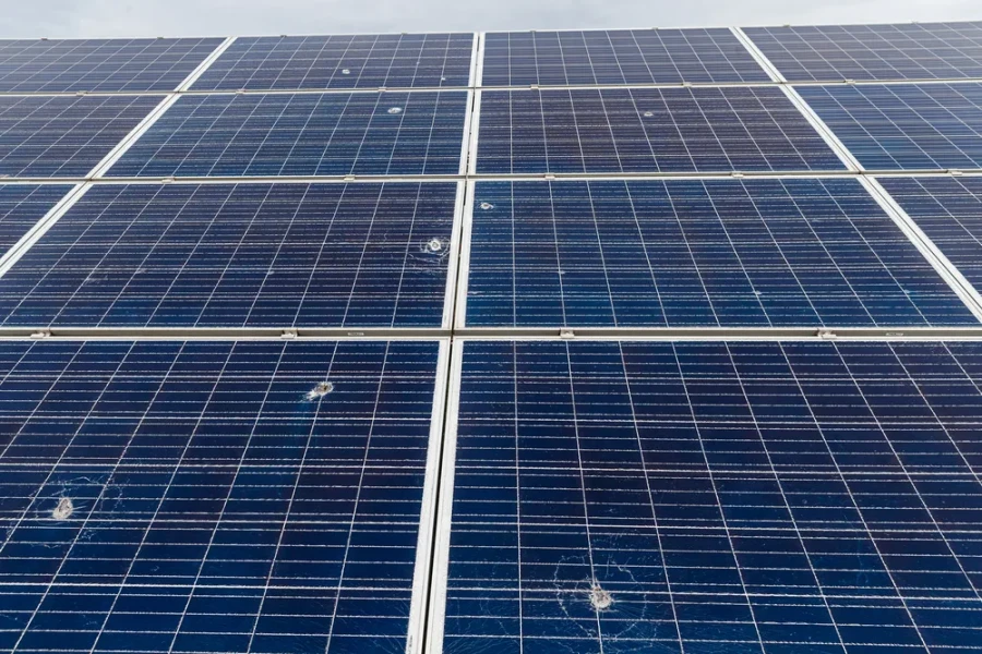 Tryfonivska SPP, solar panels, restoring