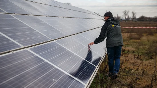 Repairing DTEK Tryfonivska SPP / Tryfonivska SPP, solar panels, restoring