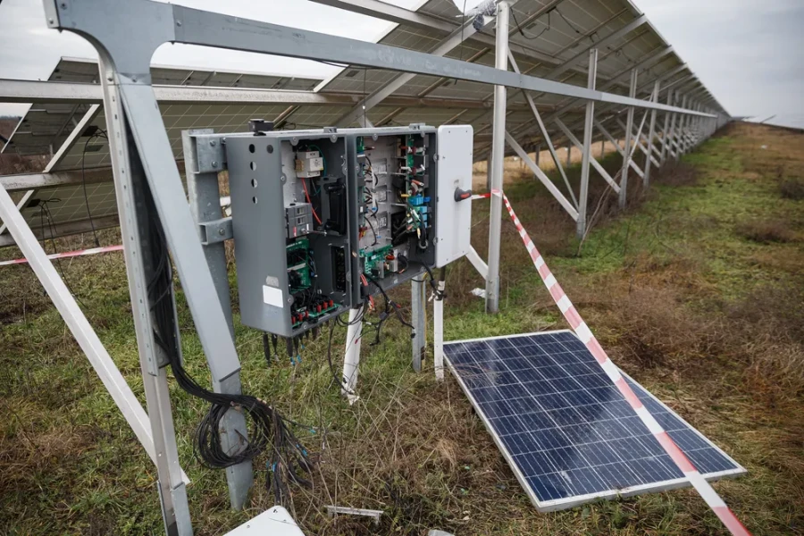 Tryfonivska SPP, solar panels, restoring