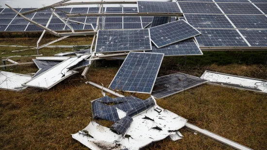 Repairing DTEK Tryfonivska SPP / Tryfonivska SPP, solar panels, restoring
