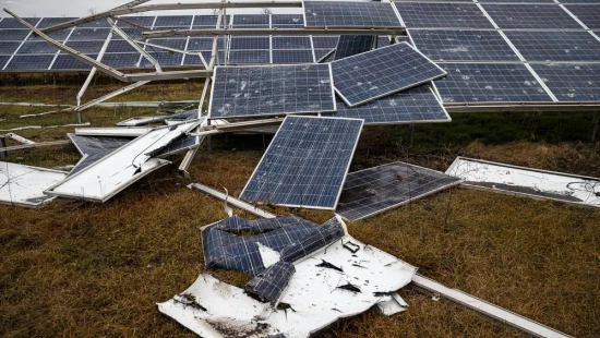 Repairing DTEK Tryfonivska SPP / Tryfonivska SPP, solar panels, restoring
