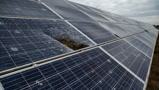 Repairing DTEK Tryfonivska SPP / Tryfonivska SPP, solar panels, restoring