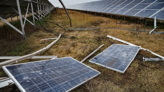 Repairing DTEK Tryfonivska SPP / Tryfonivska SPP, solar panels, restoring