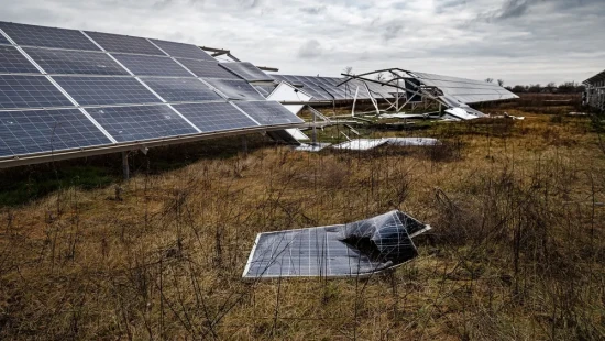 Repairing DTEK Tryfonivska SPP / Tryfonivska SPP, solar panels, restoring