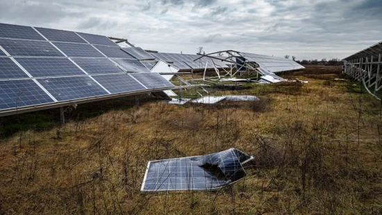 Repairing DTEK Tryfonivska SPP / Tryfonivska SPP, solar panels, restoring