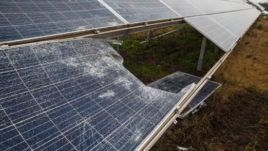 Repairing DTEK Tryfonivska SPP / Tryfonivska SPP, solar panels, restoring