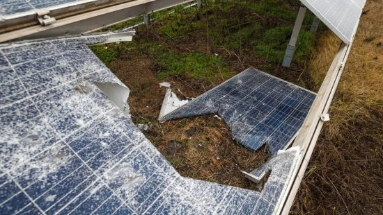 Repairing DTEK Tryfonivska SPP / Tryfonivska SPP, solar panels, restoring