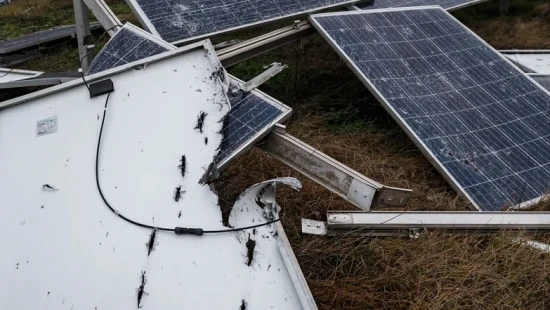 Repairing DTEK Tryfonivska SPP / Tryfonivska SPP, solar panels, restoring