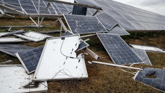 Repairing DTEK Tryfonivska SPP / Tryfonivska SPP, solar panels, restoring