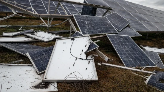 Repairing DTEK Tryfonivska SPP / Tryfonivska SPP, solar panels, restoring