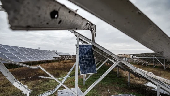 Repairing DTEK Tryfonivska SPP / Tryfonivska SPP, solar panels, restoring