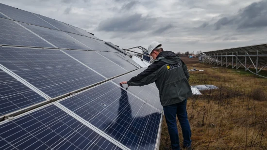 Repairing DTEK Tryfonivska SPP / Tryfonivska SPP, solar panels, restoring