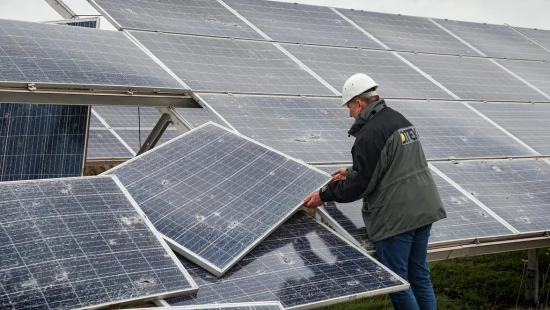 Repairing DTEK Tryfonivska SPP / Tryfonivska SPP, solar panels, restoring