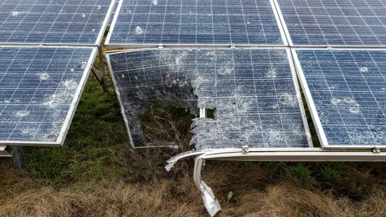Repairing DTEK Tryfonivska SPP / Tryfonivska SPP, solar panels, restoring