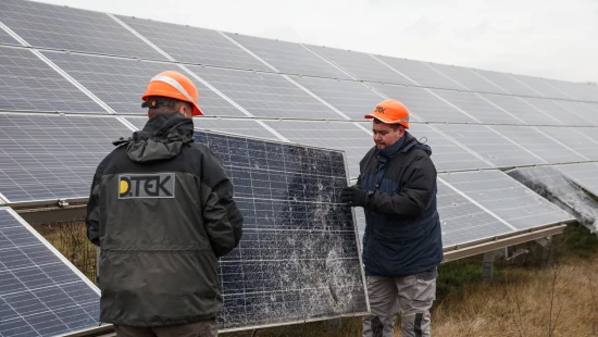 Repairing DTEK Tryfonivska SPP / Tryfonivska SPP, solar panels, restoring