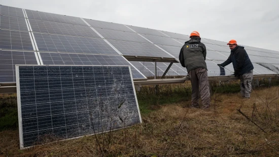 Repairing DTEK Tryfonivska SPP / Tryfonivska SPP, solar panels, restoring