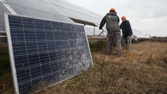 Repairing DTEK Tryfonivska SPP / Tryfonivska SPP, solar panels, restoring
