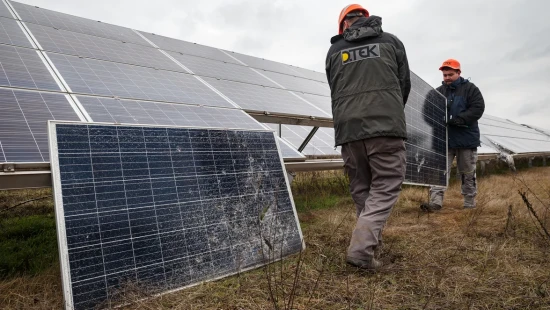 Repairing DTEK Tryfonivska SPP / Tryfonivska SPP, solar panels, restoring