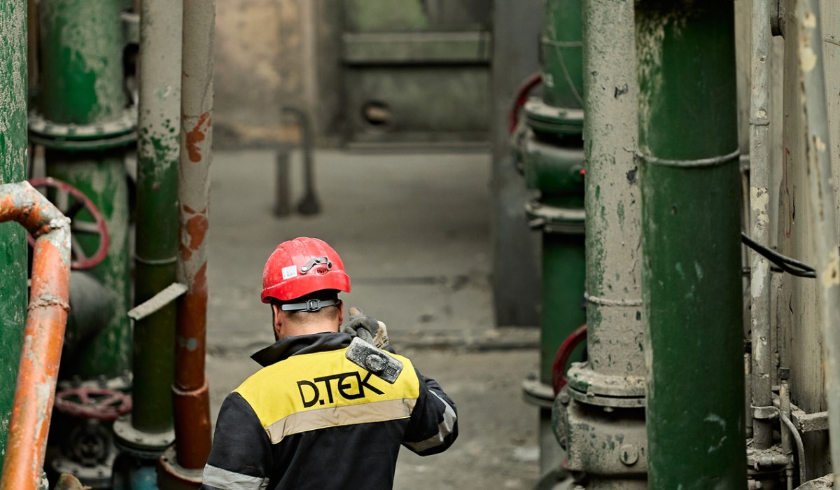 Image library / An employee of one of DTEK's thermal power plants that was damaged by a russian attack