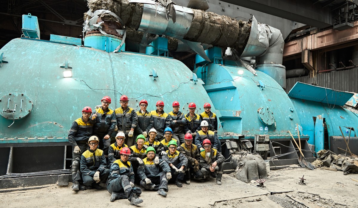 Image library / Power engineers at one of DTEK's thermal power plants working on the plant's operation