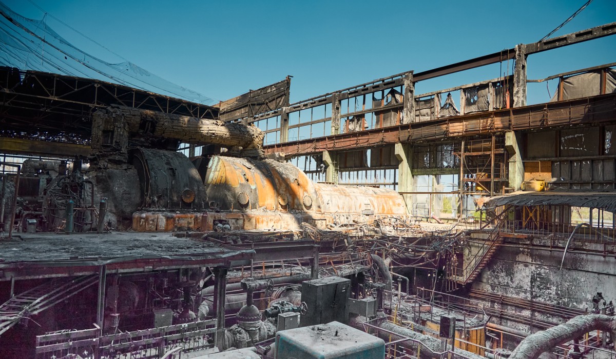 Image library / Damage at one of DTEK thermal power plant following a russian assault, spring 2024. The precise location and date are not disclosed due to security restrictions