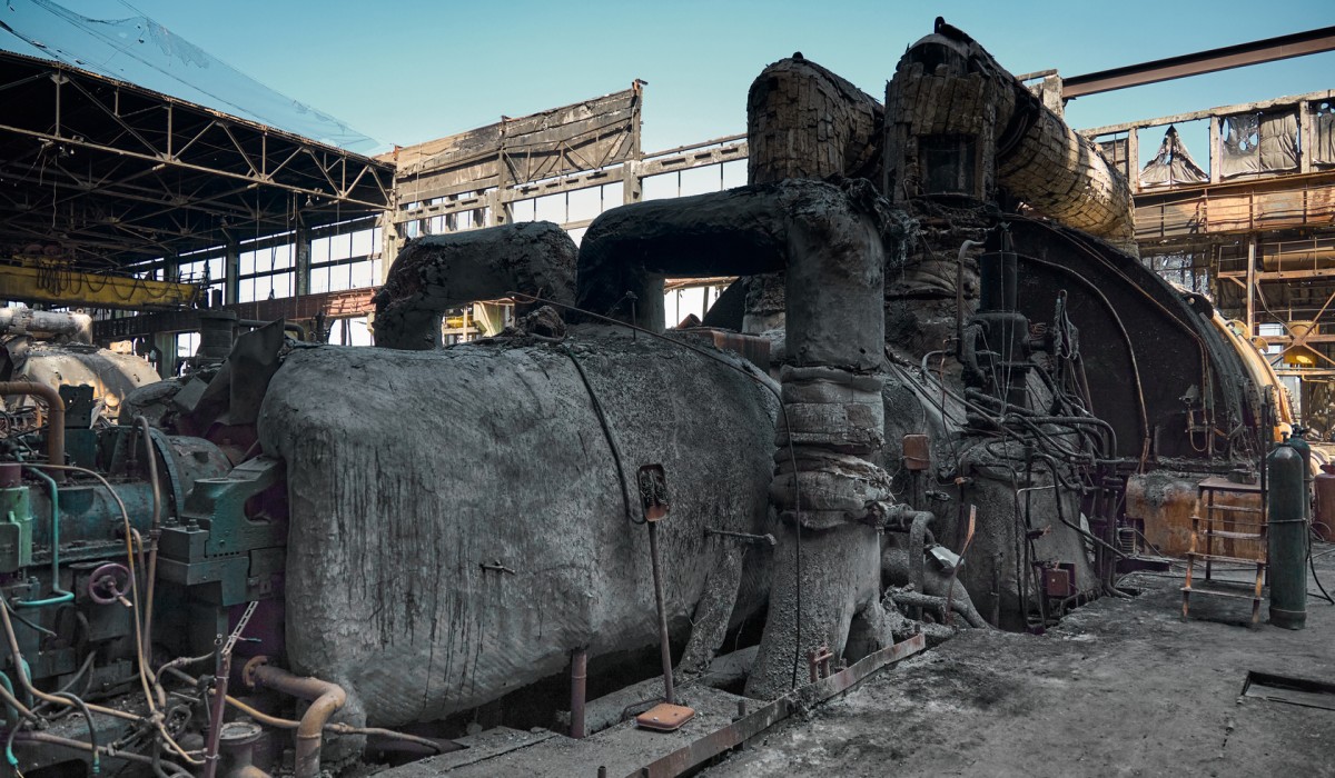 Image library / Damage at one of DTEK thermal power plant following a russian assault, spring 2024. The precise location and date are not disclosed due to security restrictions