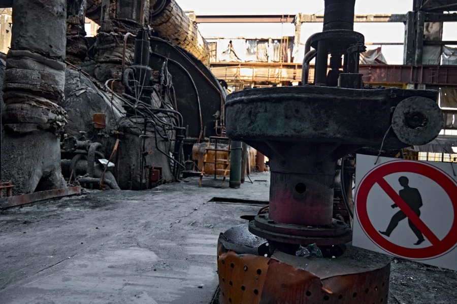 Damaged equipment at DTEK thermal power plant following russian attack, spring 2024