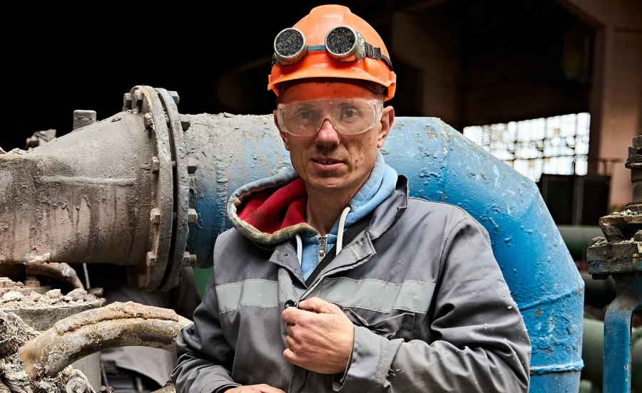 An employee of one of DTEK's thermal power plants that was damaged by a russian attack