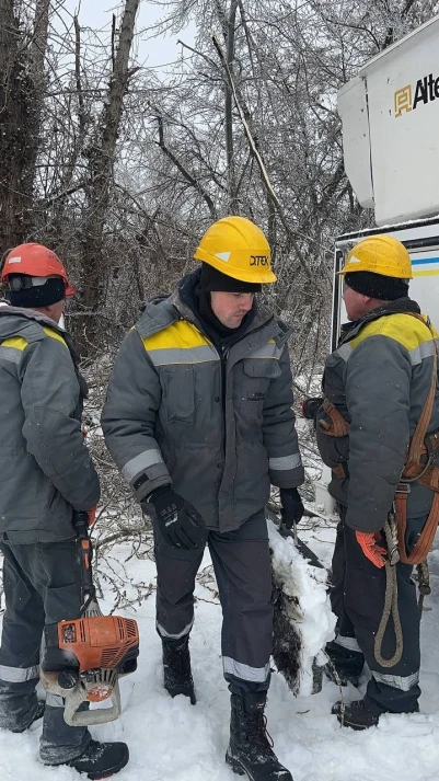 DTEK restoration operations during extreme cold