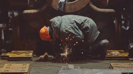Image library / DTEK energy worker carries out restoration work at damaged thermal power plant