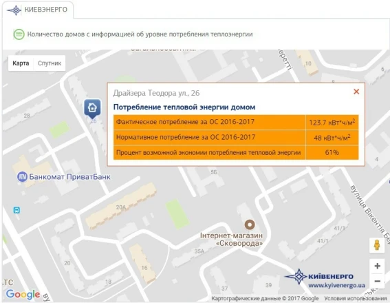 Energy Efficiency Map to Show Possible Heat Savings for 6 Thousand Buildings in Kyiv