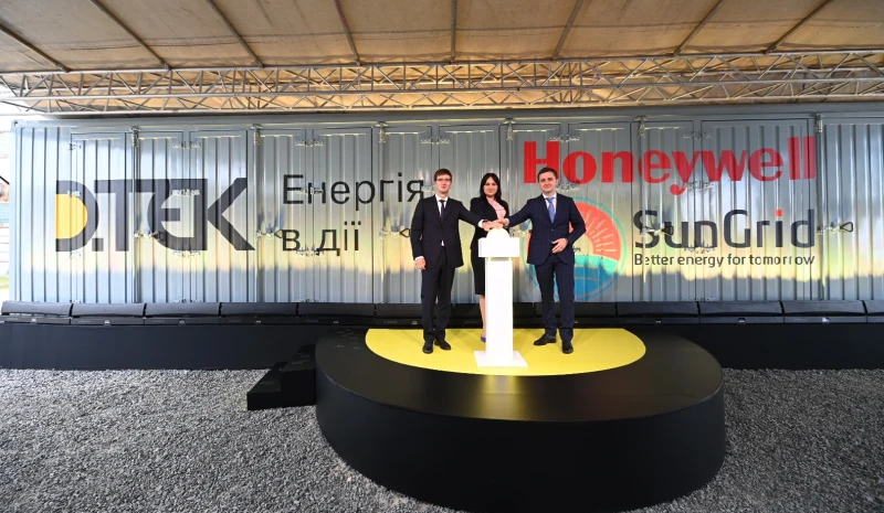 DTEK officially launches Ukraine’s first industrial energy storage system