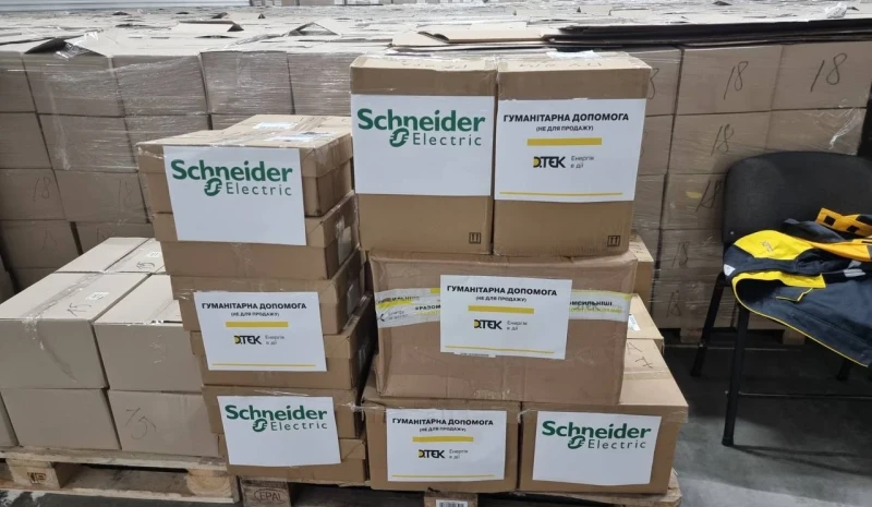 Second batch of humanitarian aid from Schneider Electric and DTEK arrives in Eastern Ukraine
