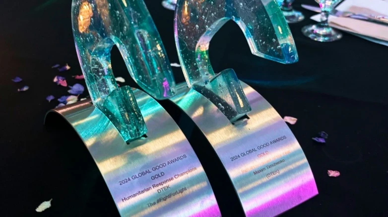 DTEK takes gold at the Global Good Awards, recognising the Fight for Light and leadership during war