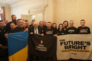 Boris Johnson meets DTEK war veterans: We need air defences and technical support to restore Ukraine’s energy system