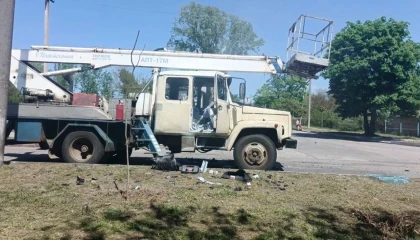 Drone strikes DTEK repair vehicle as crew works to restore power in Dnipropetrovsk region