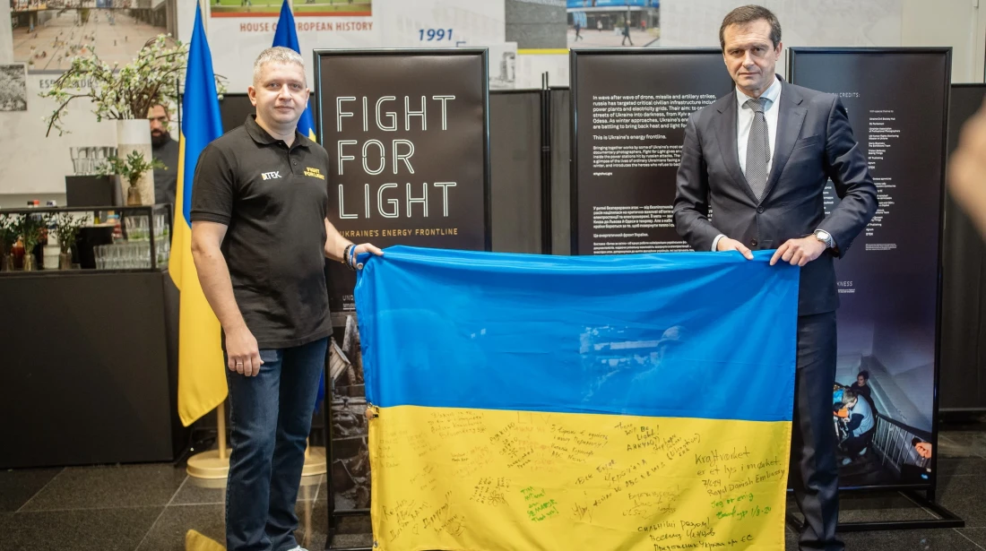 Fight For Light - a new photo exhibition, showcasing the reality of war on Ukraine's energy frontline, in Brussels