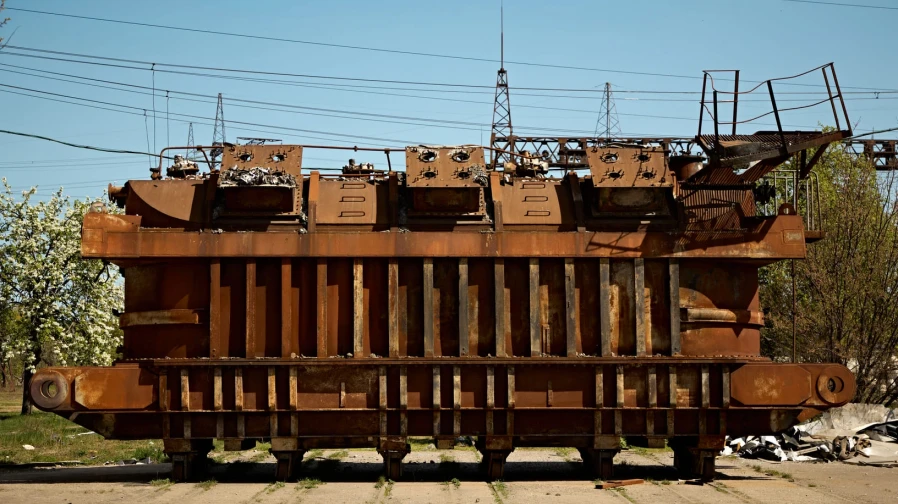 DTEK image of destruction caused by russian attacks against DTEK power station in March 2024