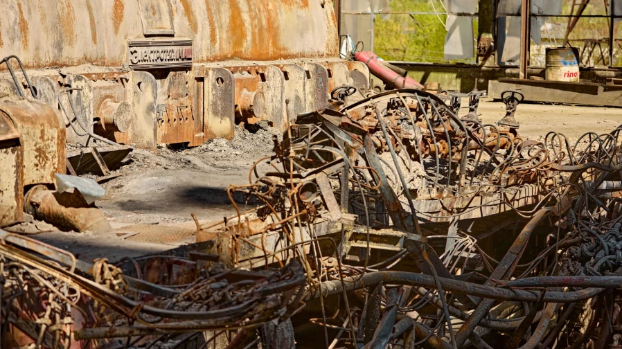 DTEK image of destruction caused by russian attacks against DTEK power station in March 2024