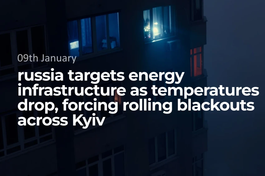 russia targets energy infrastructure as temperatures drop, forcing rolling blackouts across Kyiv