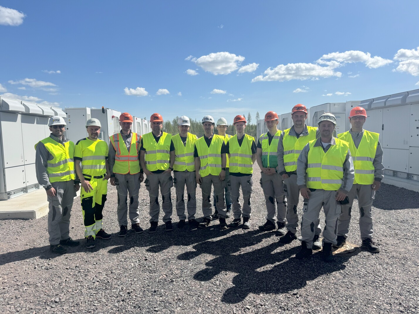 DTEK Renewables and Fluence representatives during practical energy storage system management training
